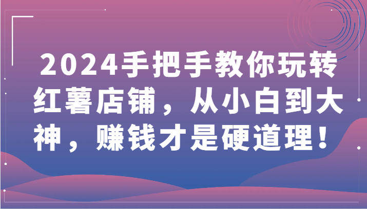 2024手把手教你玩转红薯店铺，从小白到大神，赚钱才是硬道理！-365资源网