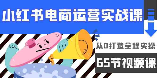 小红书电商运营实战课，​从0打造全程实操（63节视频课）-365资源网