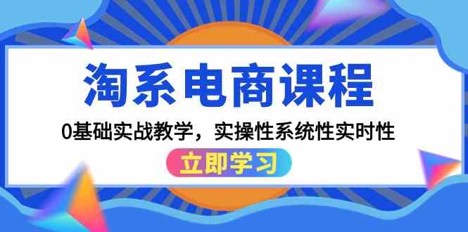 淘系电商课程，0基础实战教学，实操性系统性实时性（15节课）-365资源网