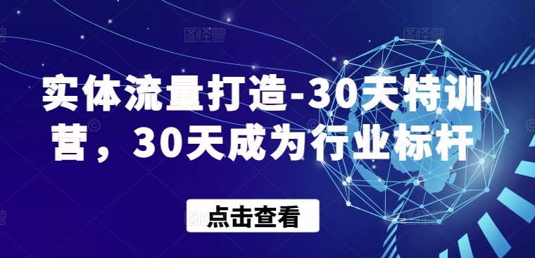 实体流量打造-30天特训营，30天成为行业标杆-365资源网