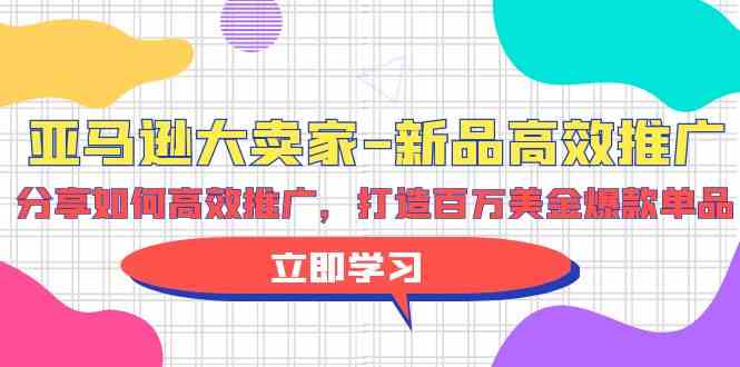 亚马逊大卖家新品高效推广，分享如何高效推广，打造百万美金爆款单品-365资源网