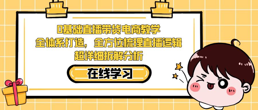 0基础直播带货电商教学：全体系打造，全方位梳理直播逻辑，超详细拆解分析-365资源网