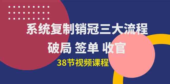 （10171期）系统复制 销冠三大流程，破局 签单 收官（38节视频课）-365资源网