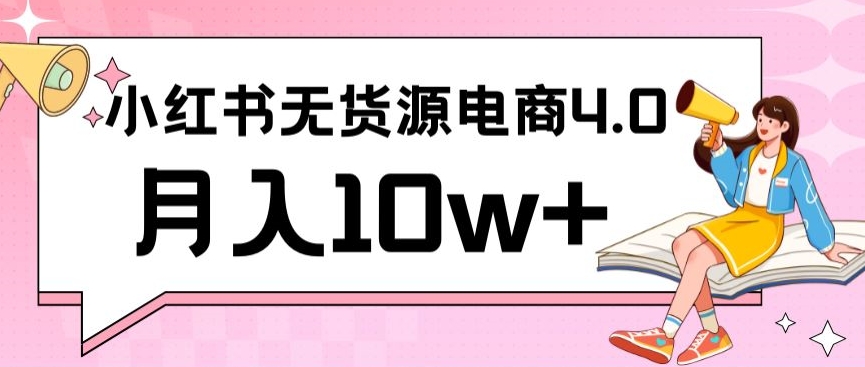 小红书新电商实战，无货源实操从0到1月入10w+联合抖音放大收益-365资源网