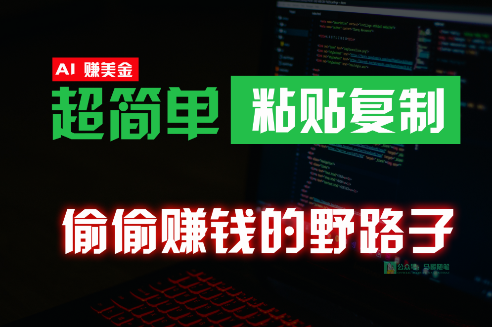 偷偷赚钱野路子，0成本海外淘金，无脑粘贴复制，稳定且超简单，适合副业兼职-365资源网