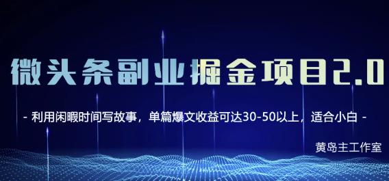 黄岛主微头条副业掘金项目第2期，单天做到50-100+收益！￼-365资源网