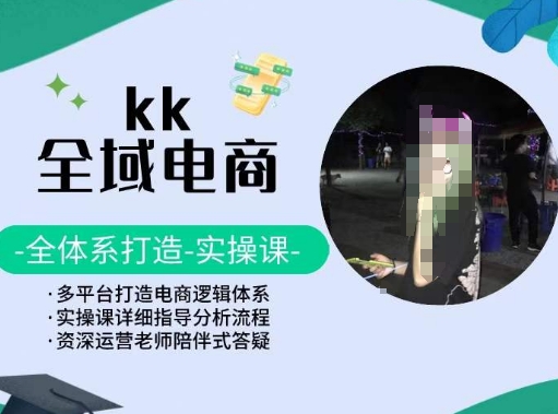 KK全域电商，全体系打造实操课，多平台打造电商逻辑体系-365资源网