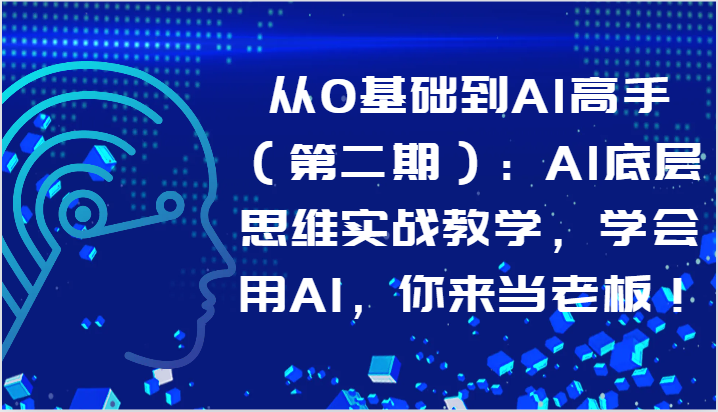 从0基础到AI高手（第二期）：AI底层思维实战教学，学会用AI，你来当老板！-365资源网