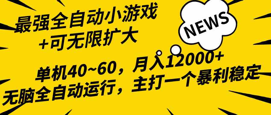 （10046期）2024最新全网独家小游戏全自动，单机40~60,稳定躺赚，小白都能月入过万-365资源网