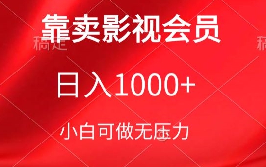 靠卖影视会员，日入1000+，落地保姆级教程，新手可学-365资源网